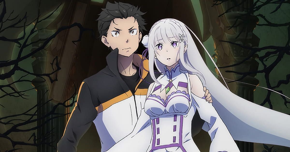 Aru and Emilia, as seen in the anime Re:ZERO -Starting Life in Another World (Image via White Fox)