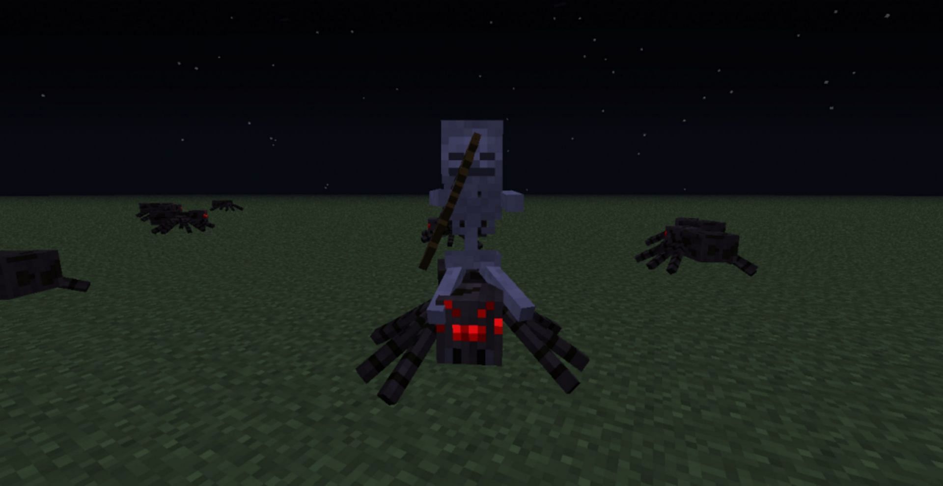 Spider Jockeys have an approximate 1% chance of spawning (Image via Mojang)