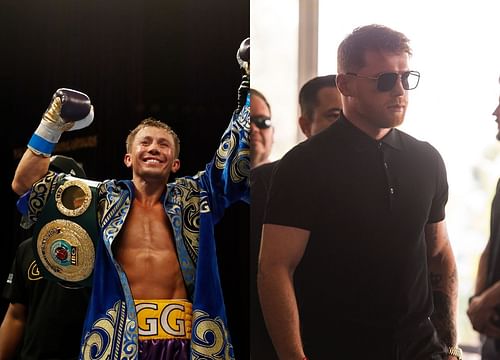 Gennadiy Golovkin (left), Canelo Alvarez (right)