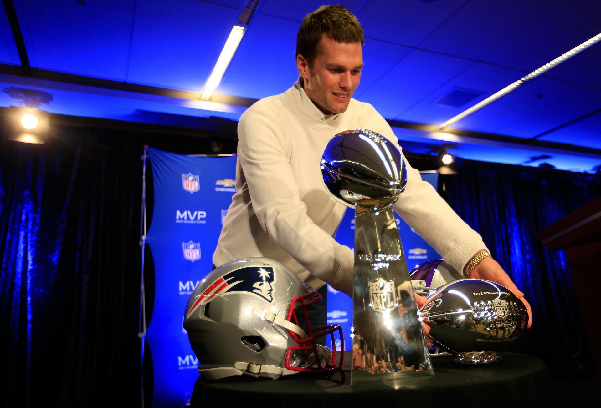 Super Bowl XLIX: New England Patriots trophies