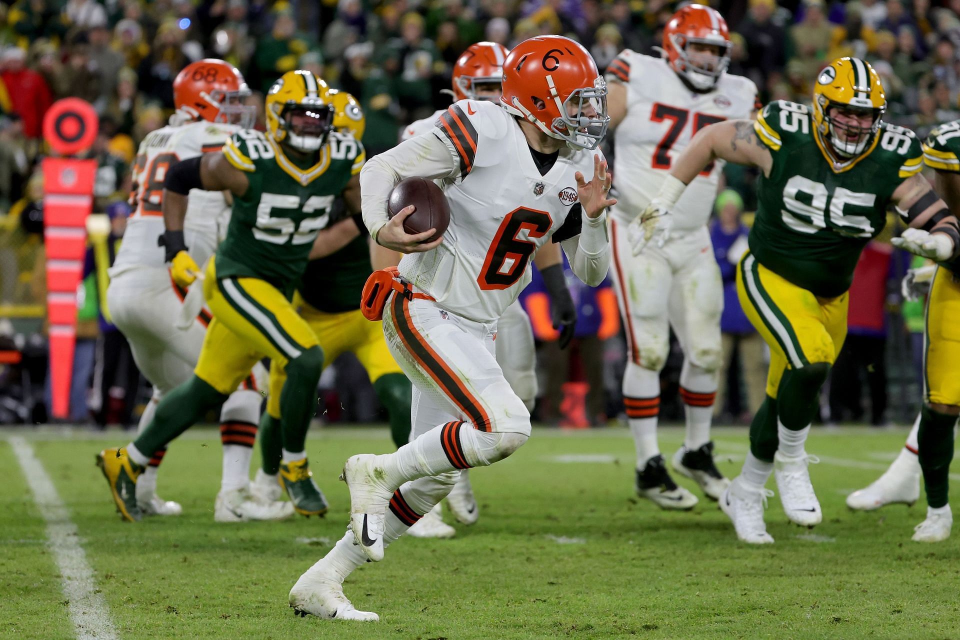 Baker Mayfield in action