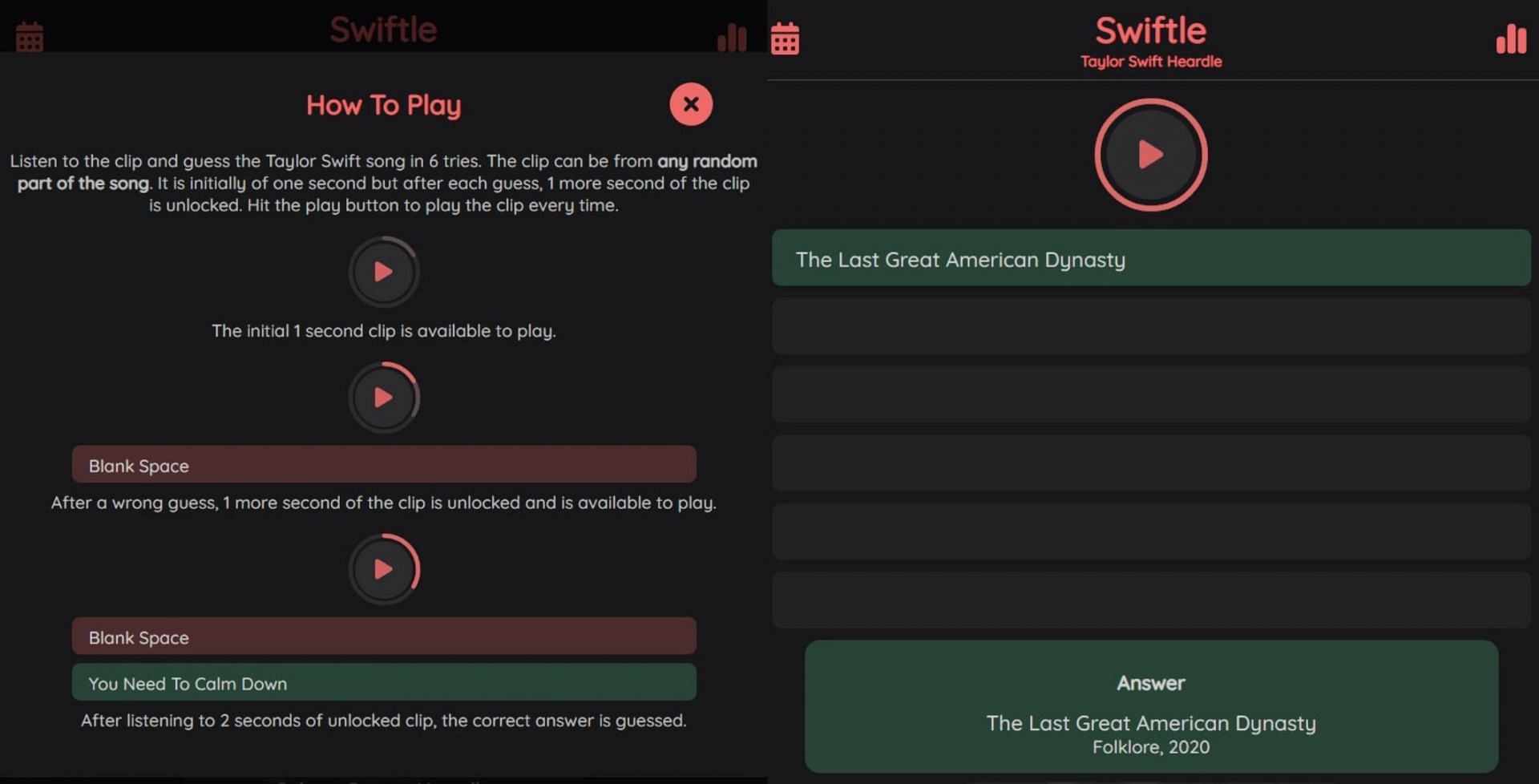 The game&#039;s red theme was inspired by Swift&#039;s association with the color (Image via Swiftle)