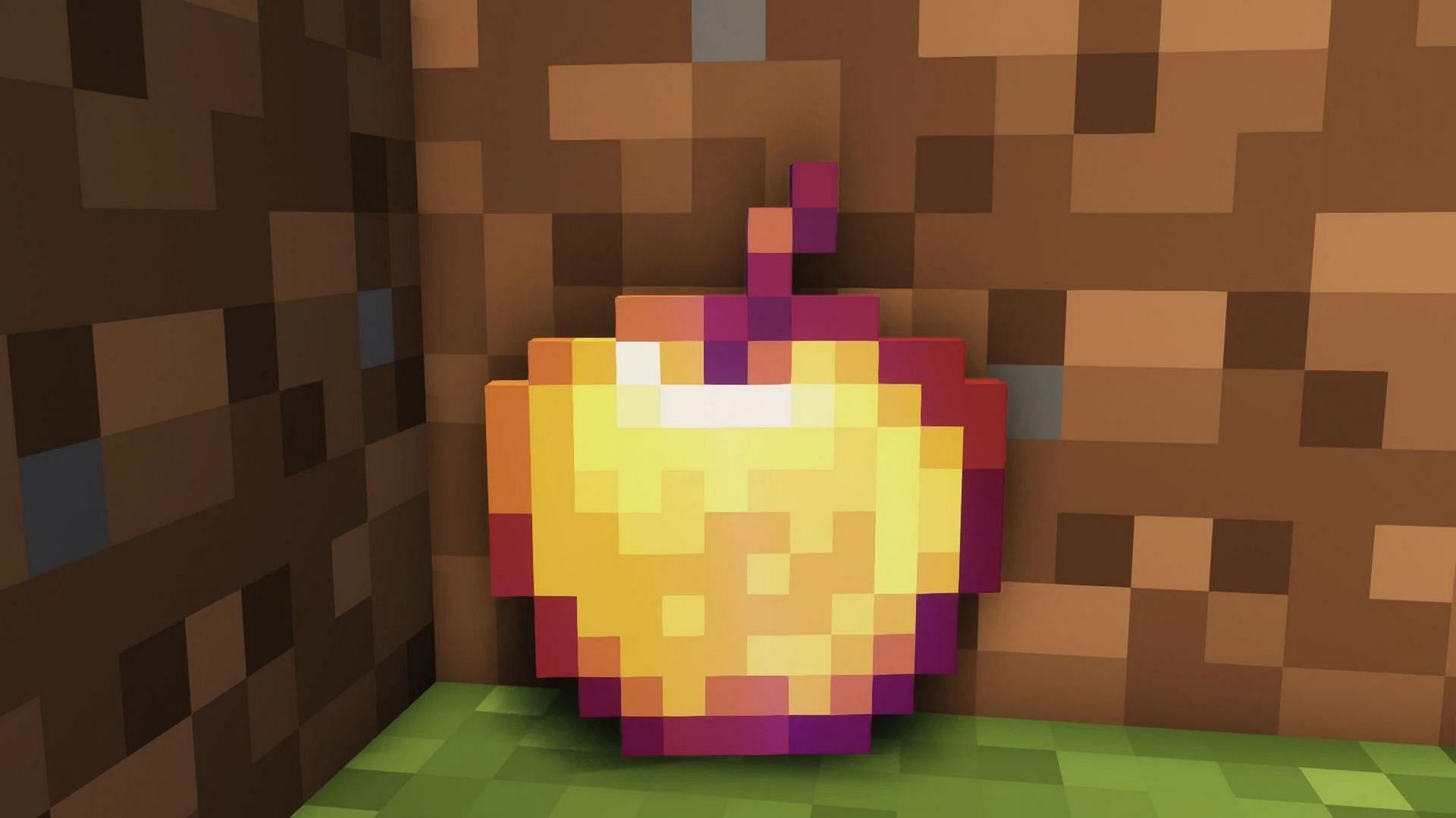 Enchanted golden apples are not craftable in Minecraft (Image via Mojang)