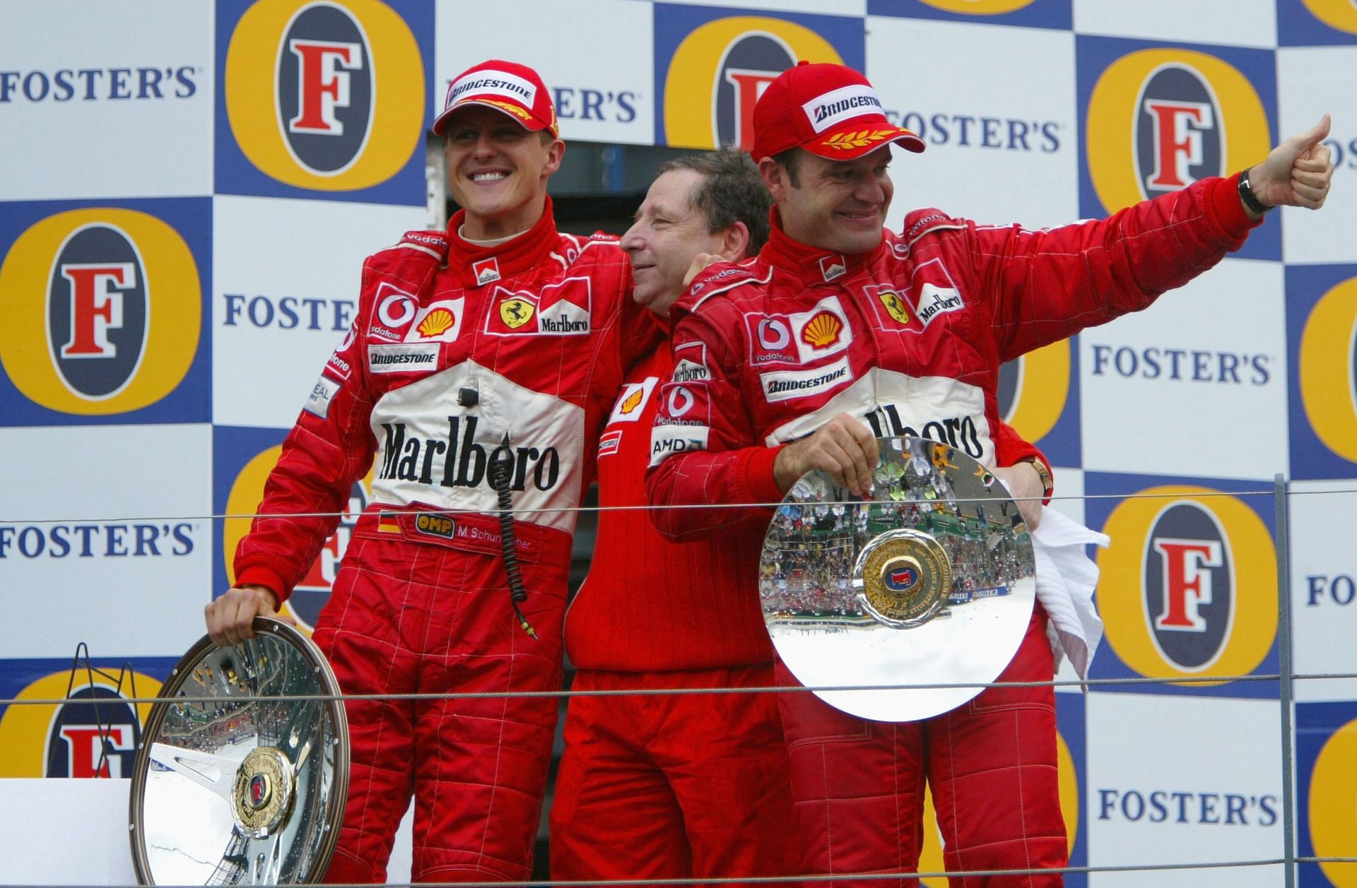 Michael Schumacher (left) has won the most Australian GPs