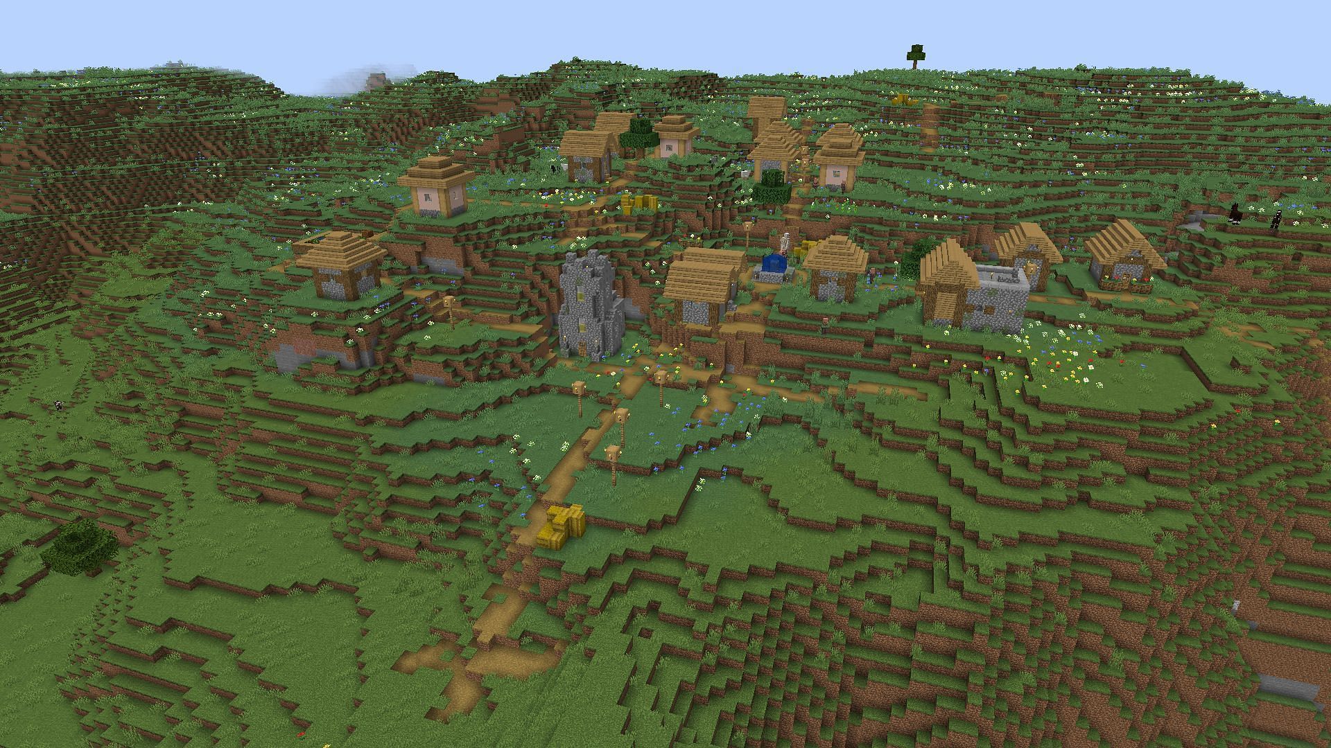 A village (Image via Minecraft)