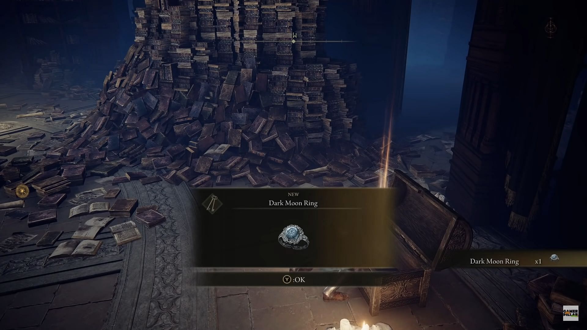 Obtain Dark Moon Ring in Elden Ring (Image via Gamerpillar/YouTube)