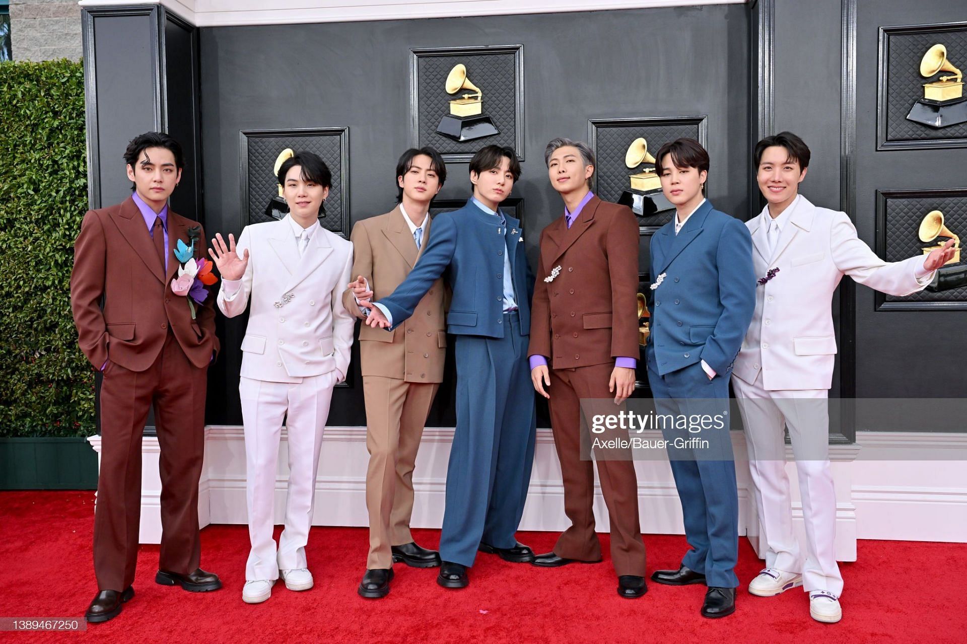 BTS at the Grammys 2022 (Image via Getty)