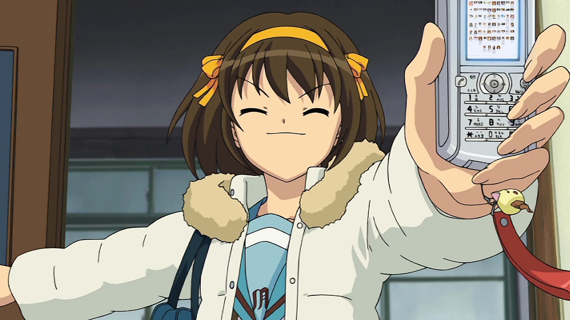 Haruhi is happy; pray she stays that way (Image via Kyoto Animation)
