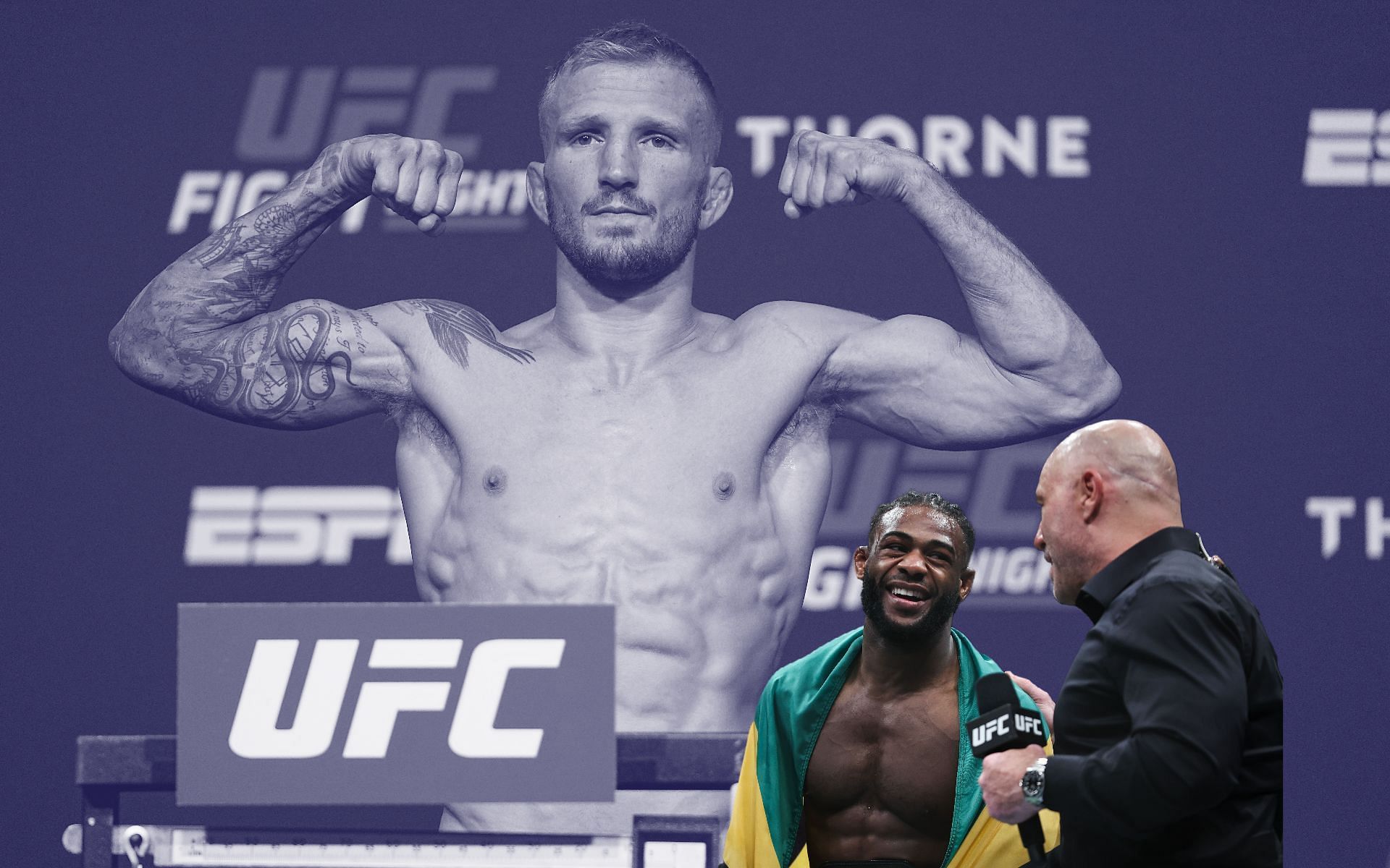 T.J. Dillashaw (left) and Aljamain Sterling (right) (Images via Getty)