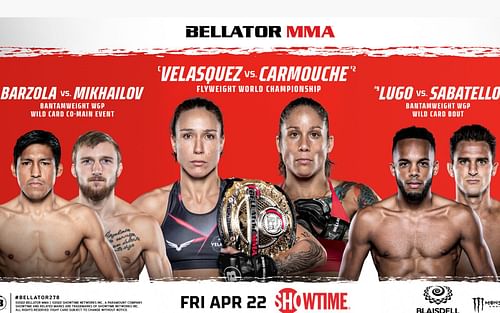 Women's flyweight champion Juliana Velasquez defends against Liz Carmouche in the main event