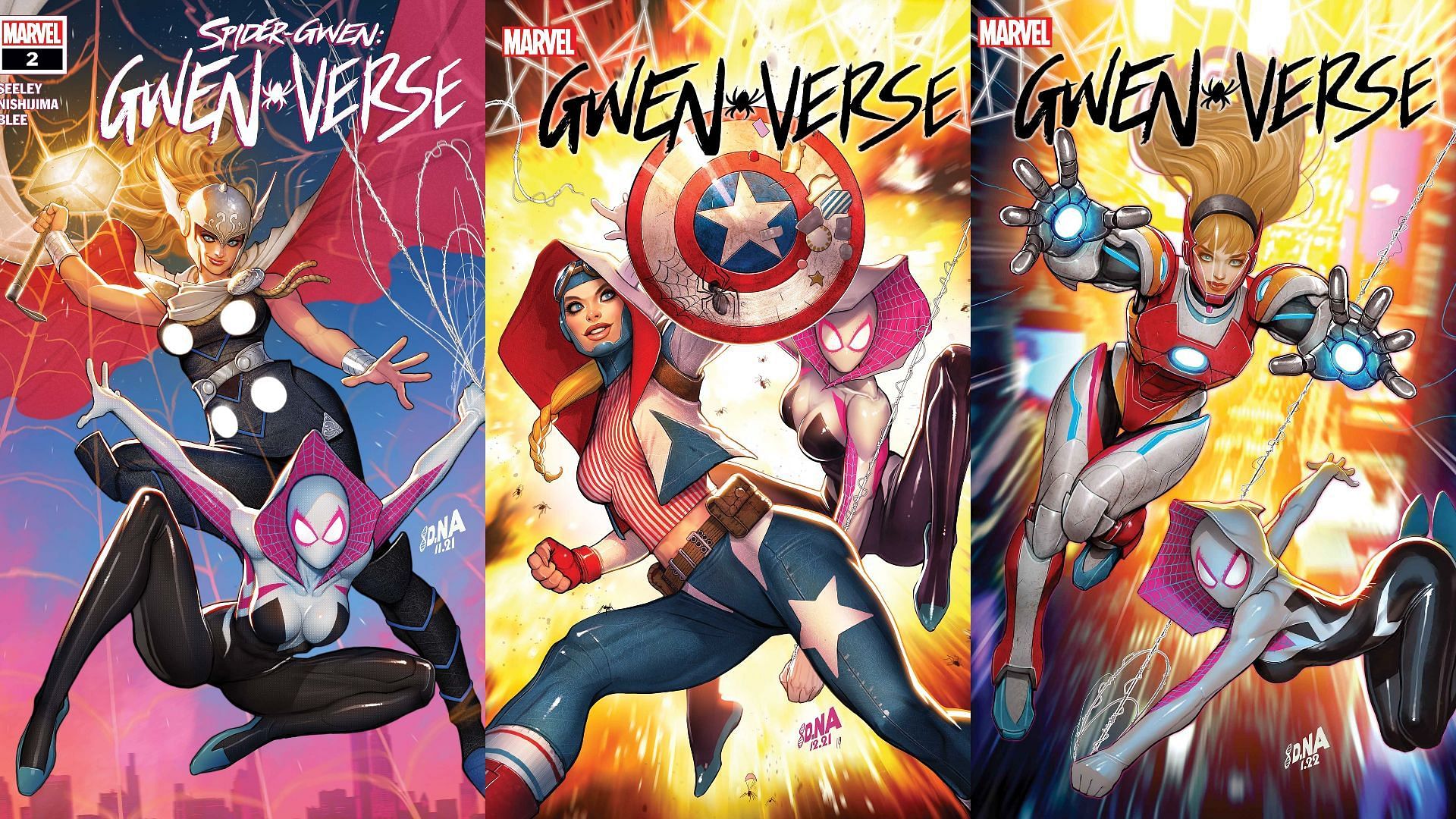 Variants of Gwen Stacy in Gwenverse (Image via Marvel Comics)