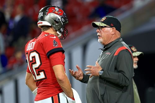 Buccaneers QB Tom Brady and former HC Bruce Arians