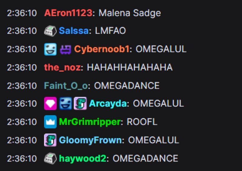 Fans react to Malena&#039;s blooper in live time (via Nmplol/Twitch)