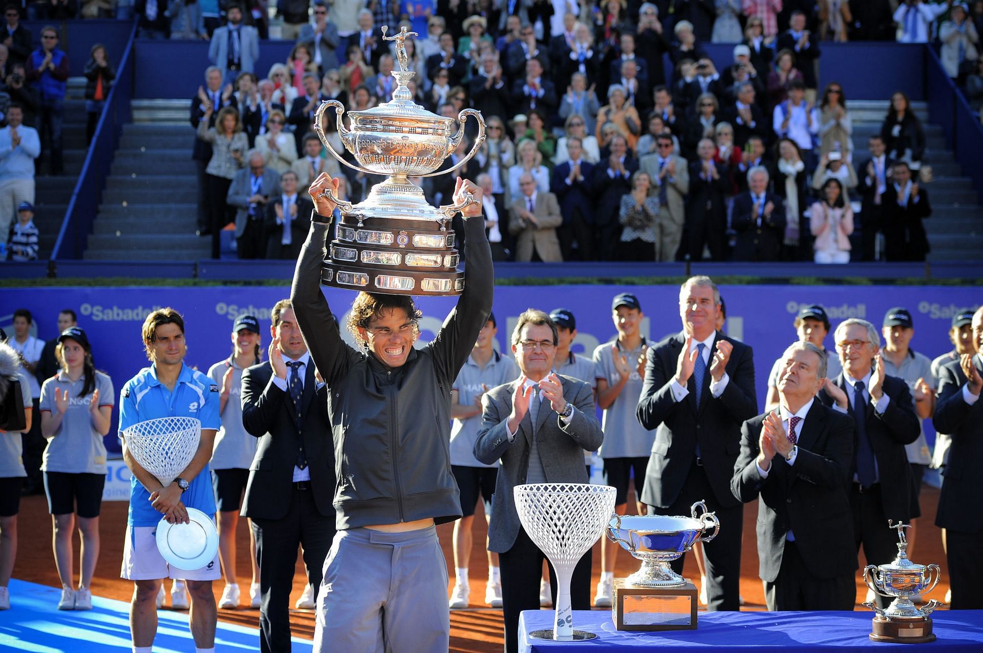 Rafael Nadal after beating David Ferrer in the 2012 Barcelona Open Final