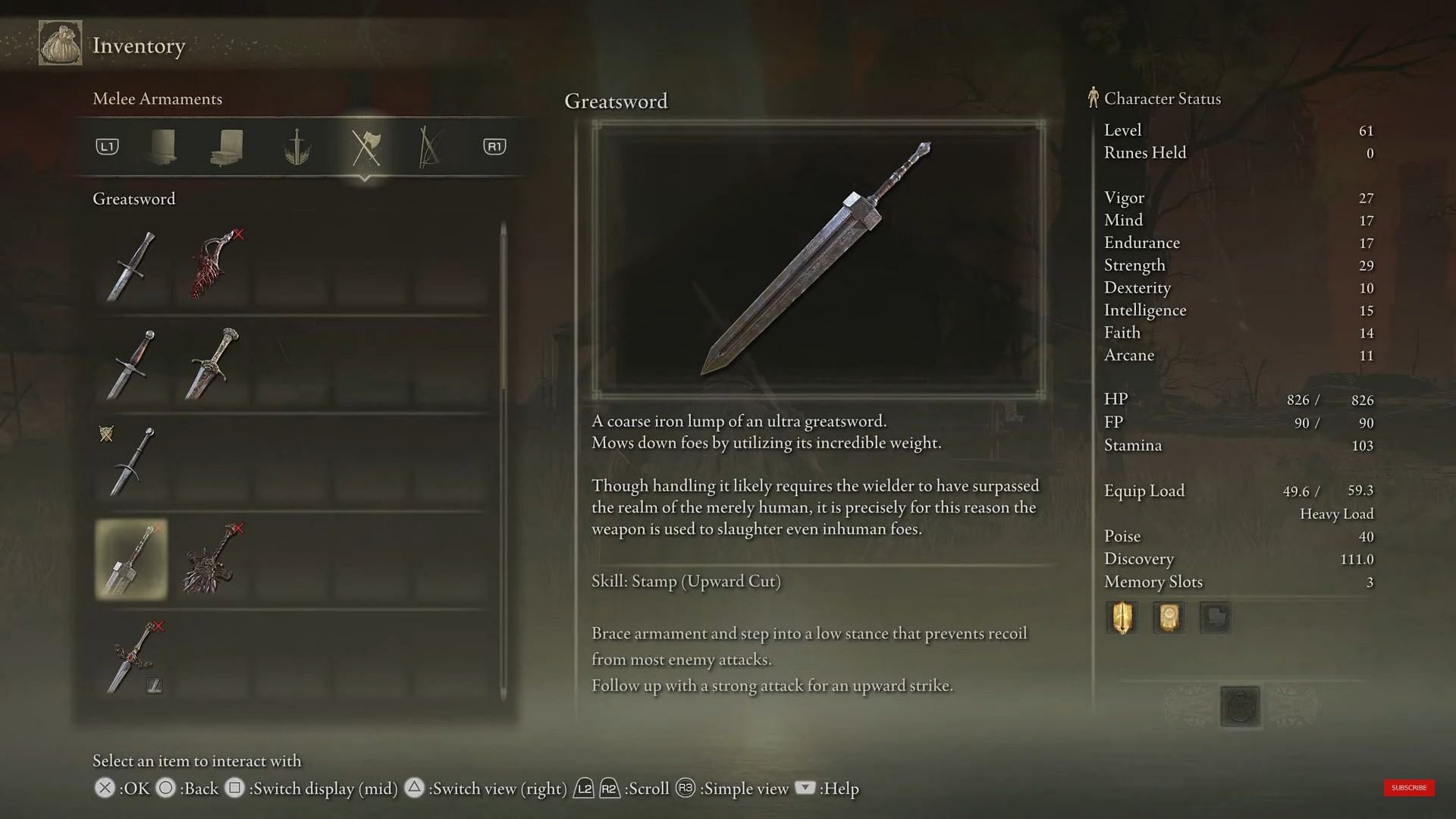 The Guts&#039; Greatsword is even better due to the added speed and recovery timing post patch 1.04 (Image via TrophyGamers/YouTube)