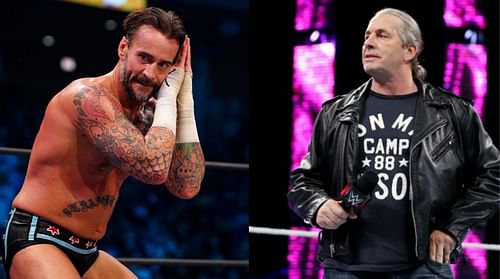 CM Punk (left) and Bret Hart (right)