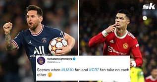 “Who do you think won this one?” – KKR put up brilliant tweet revealing Lionel Messi and Cristiano Ronaldo fans in their side