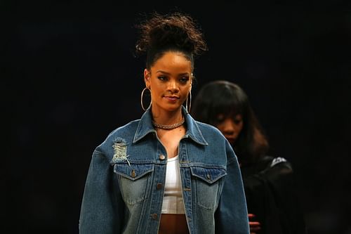 Pop-singer Rihanna at NBA All-Star Game 2015