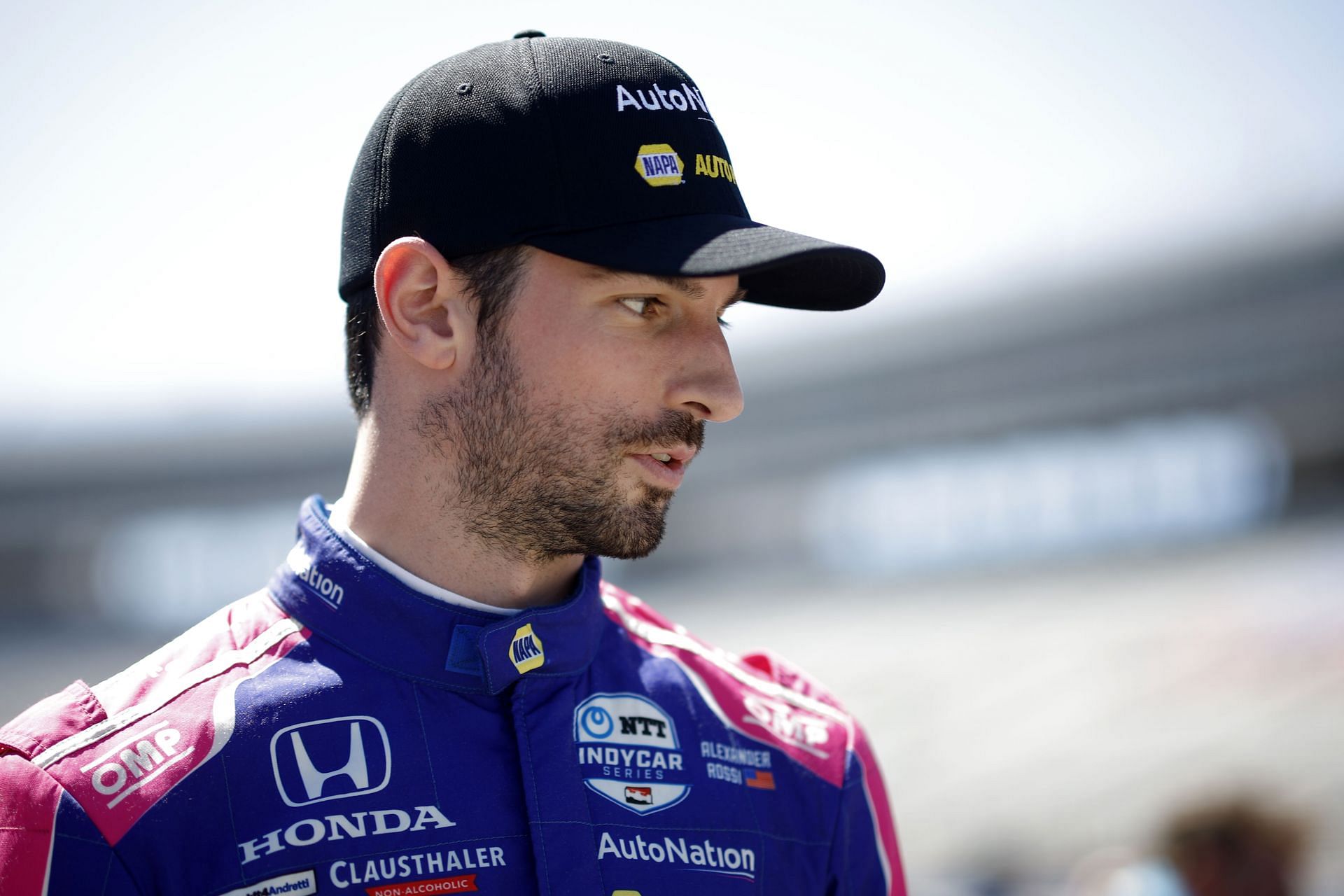 Alexander Rossi at the NTT IndyCar Series XPEL 375 - Qualifying