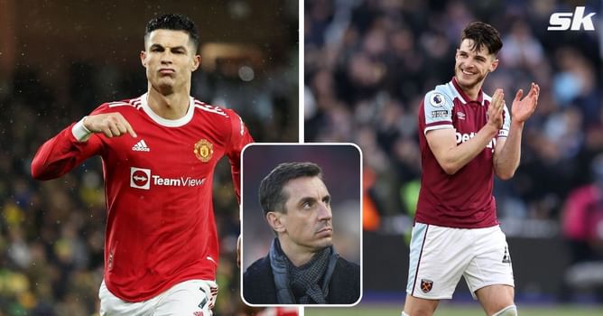 “Could afford to do that” – Gary Neville tells Manchester United linked Declan Rice to follow Cristiano Ronaldo example