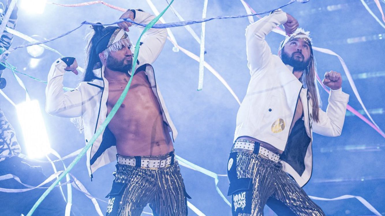 The Young Bucks make their entrance at an AEW event in 2022!