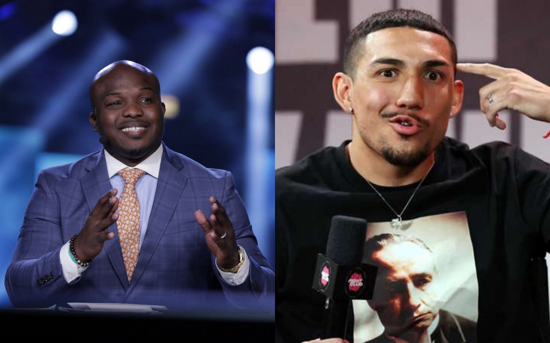Timothy Bradley (left) and Teofimo Lopez (right)