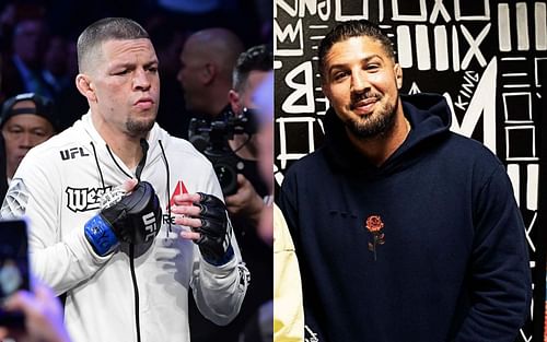 Nate Diaz (left) and Brendan Schaub (right)