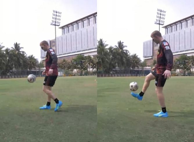 [WATCH] KKR’s Sam Billings displays impressive football skills during practice session for IPL 2022