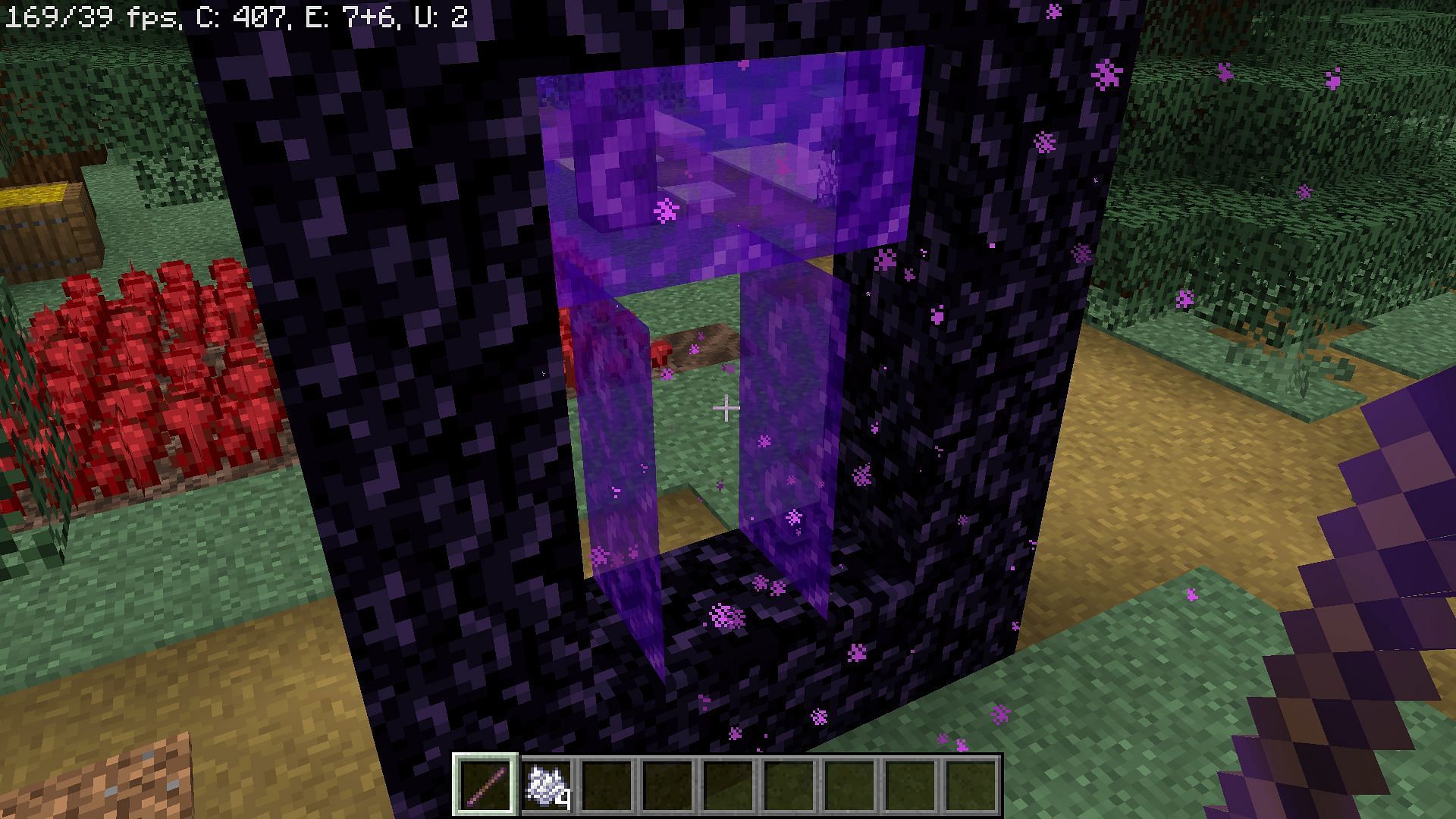 Nether portal facing direction can be changed (Image via Minecraft)