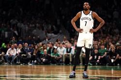 "Kevin Durant ruined a legendary Kyrie Irving game; this is unforgivable" - NBA world mercilessly roasts Kevin Durant for lousy defense leading to Nets' loss in Game 1 against Celtics