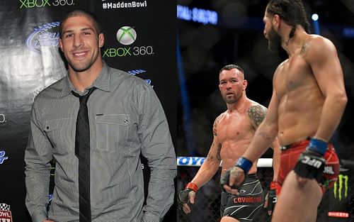 Brendan Schaub (left), Colby Covington (centre), Jorge Masvidal (right)