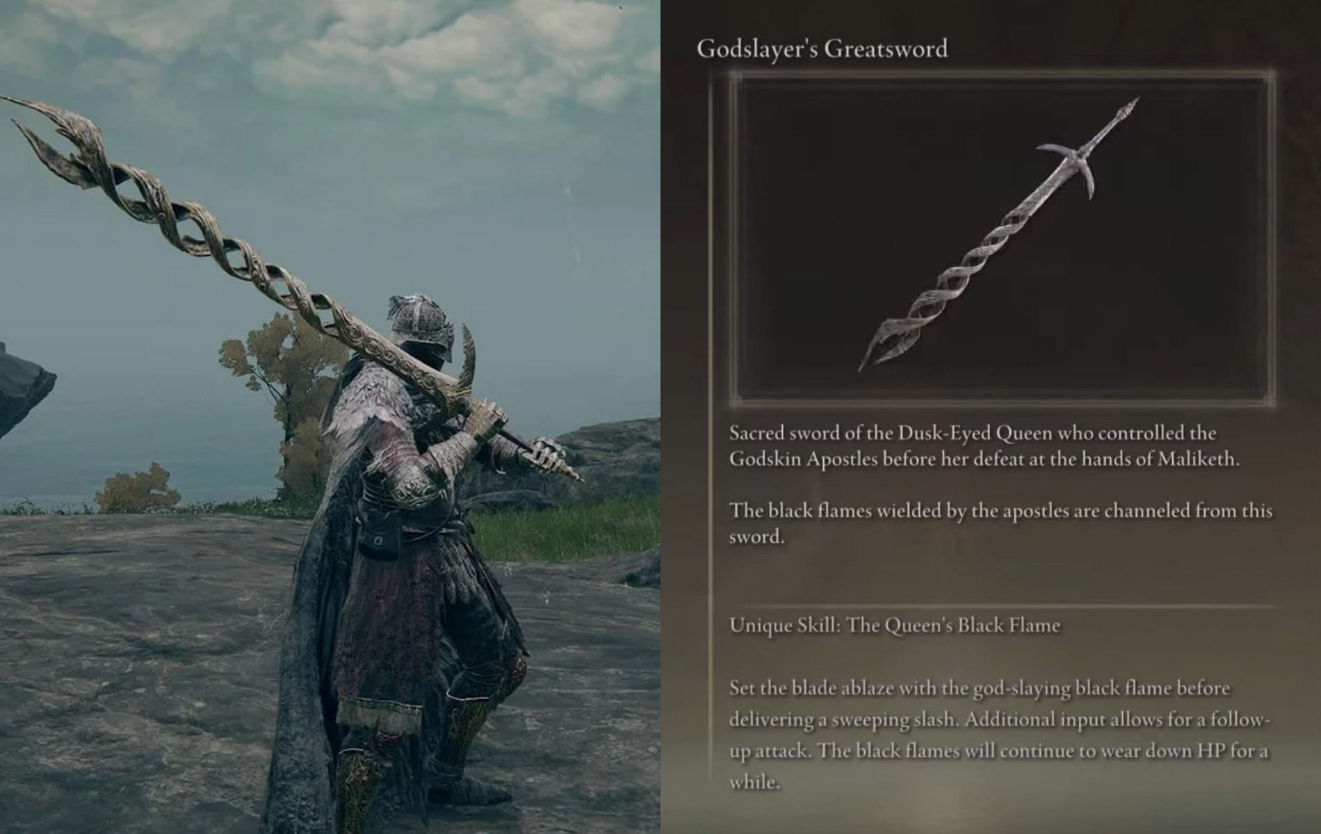 A sword of Black Flame that could once slay Gods, a sword that was