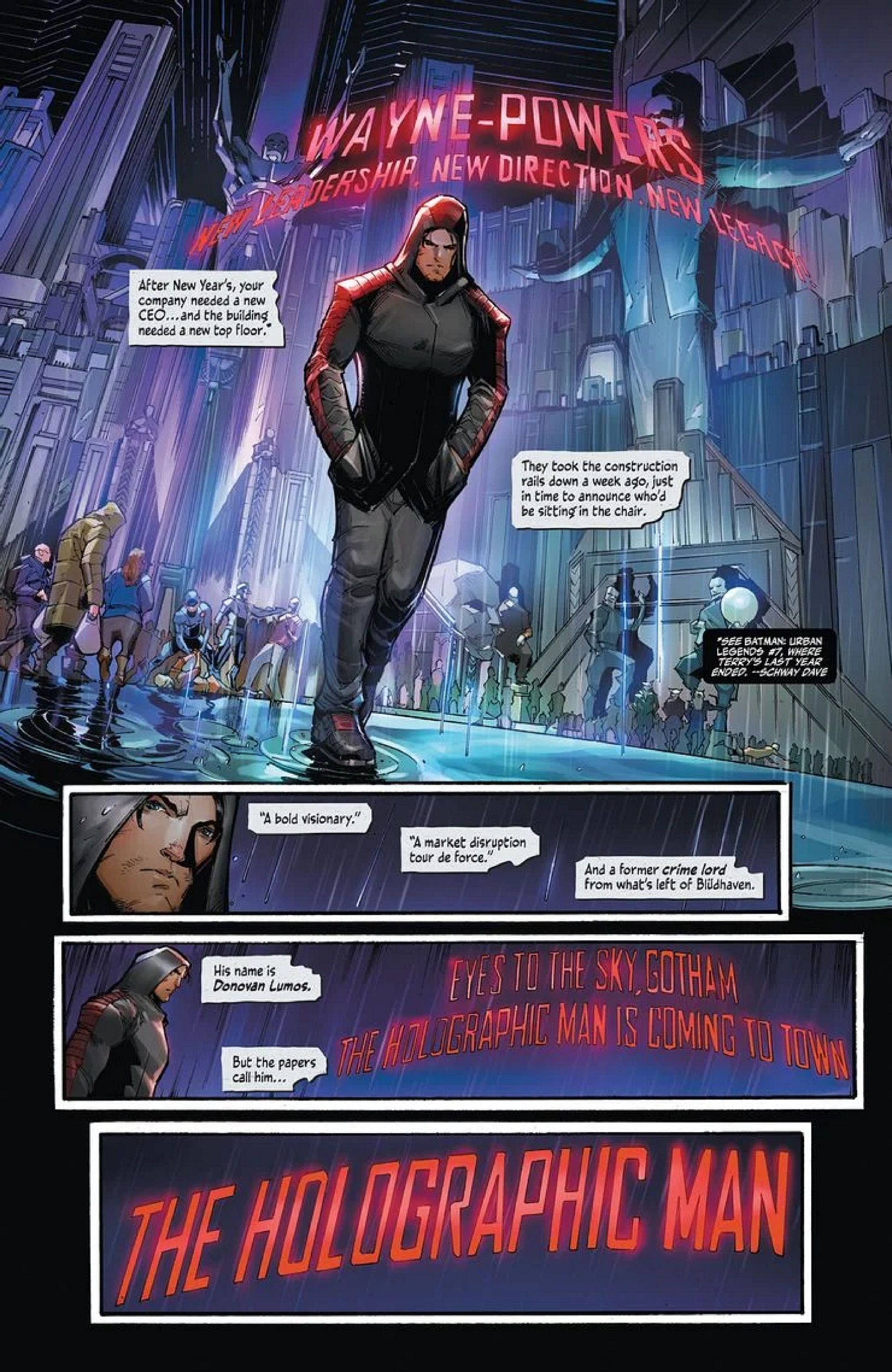 The preview of the upcoming comics showcases the new villain (Image via DC)