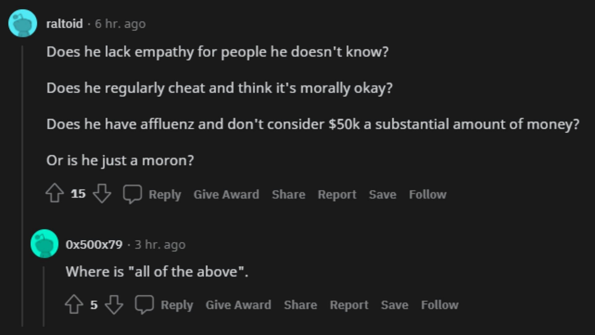 Redditors share their opinions (Image via r/LiveStreamFail)