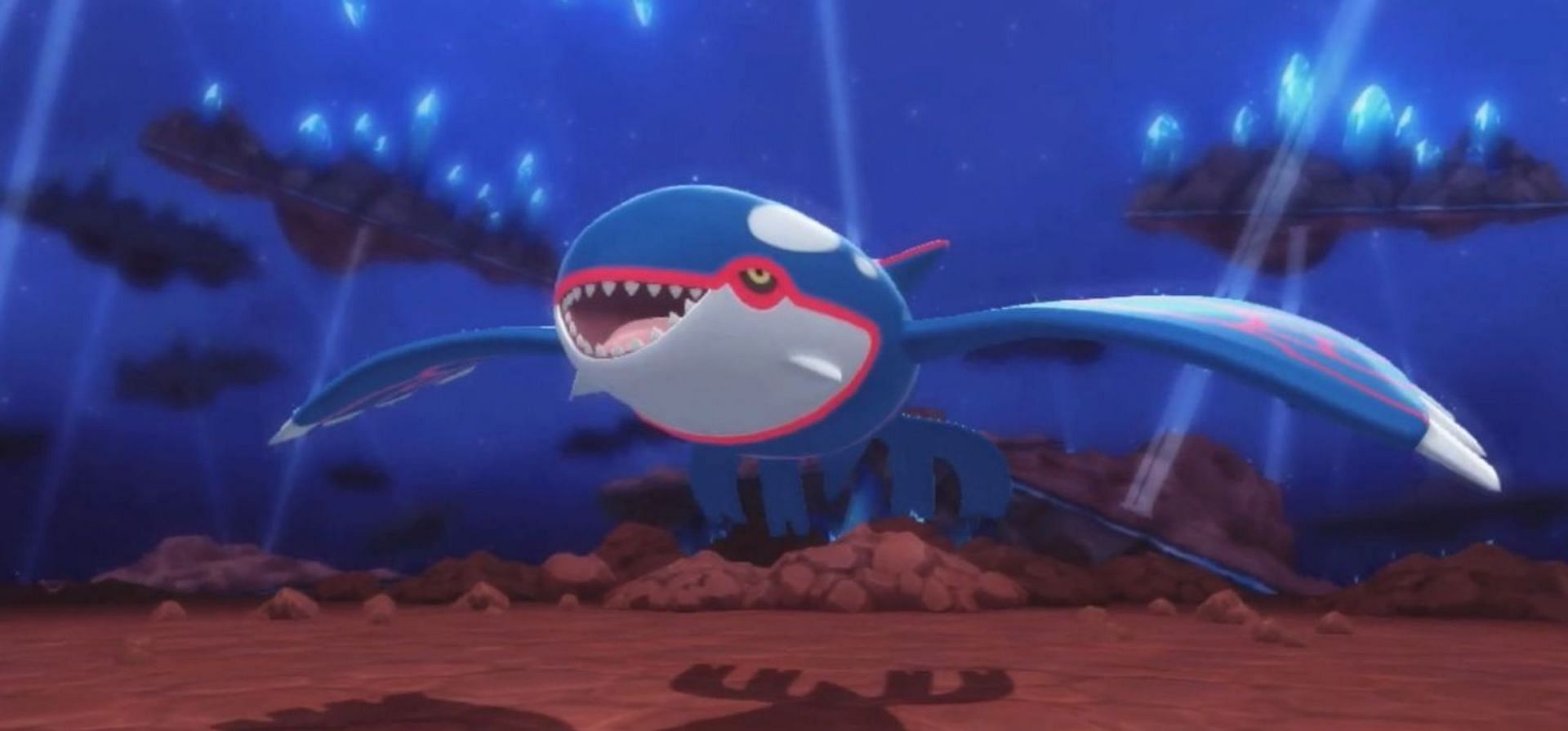 Kyogre as it appears in Pokemon Brilliant Diamond and Shining Pearl (Image via The Pokemon Company/Touch, Tap, Play)