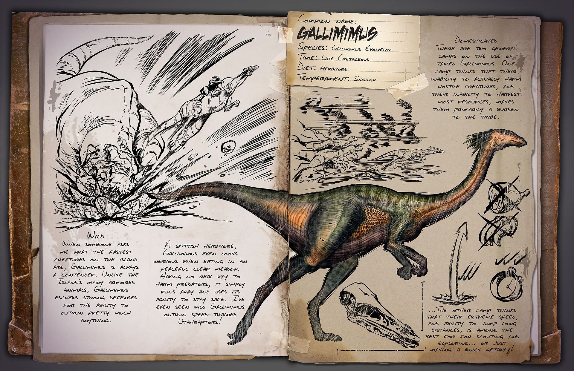 Gallimimus, Lost Island (Image via ARK )