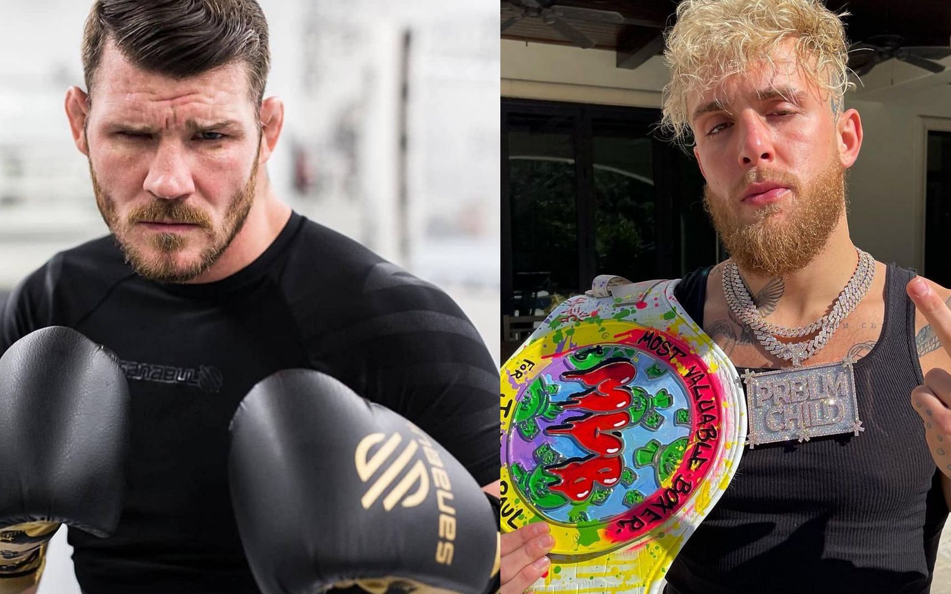 Michael Bisping (left) and Jake Paul (right) [Images via @michaelbisping_ and @jakepaul on Instagram]