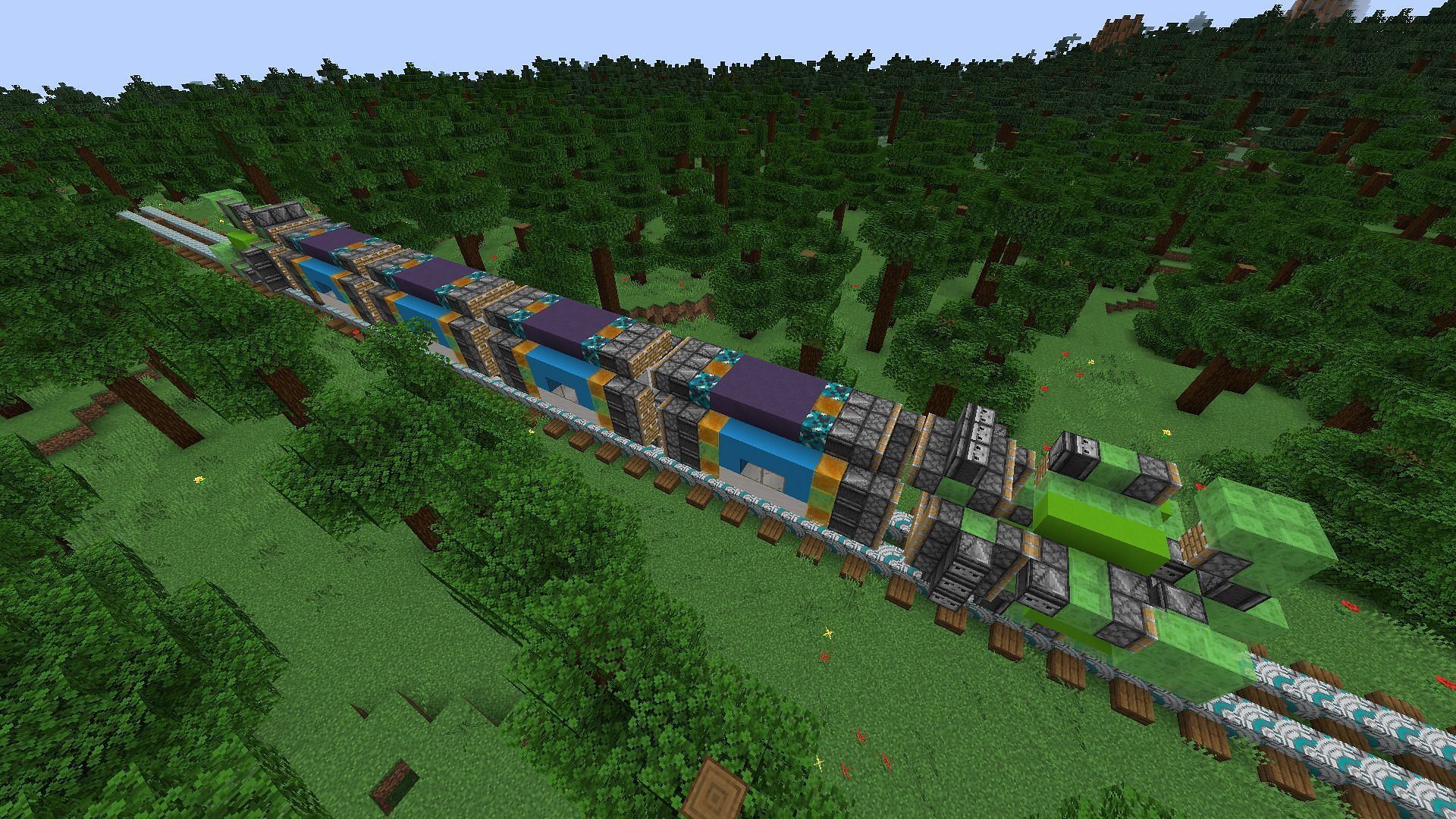 A Redditor named u/estamCZ recently posted this functional two-way train to Reddit&#039;s r/Minecraft subreddit and received much praise and upvotes (Image via u/estamCZ/Reddit)