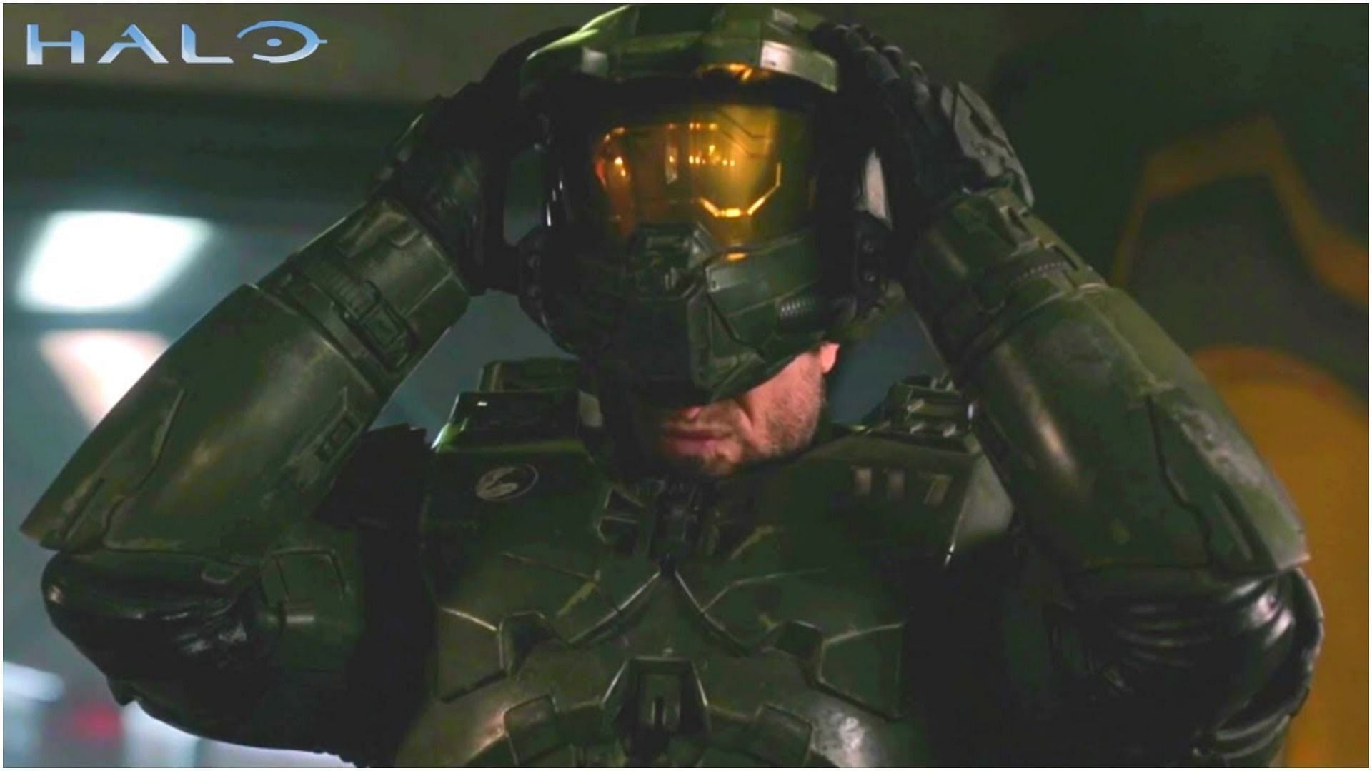 Fans aren&#039;t happy with the amount of time Master Chief spends without a helmet in the Halo TV series (Image via YouTube/SpartanMatt117)