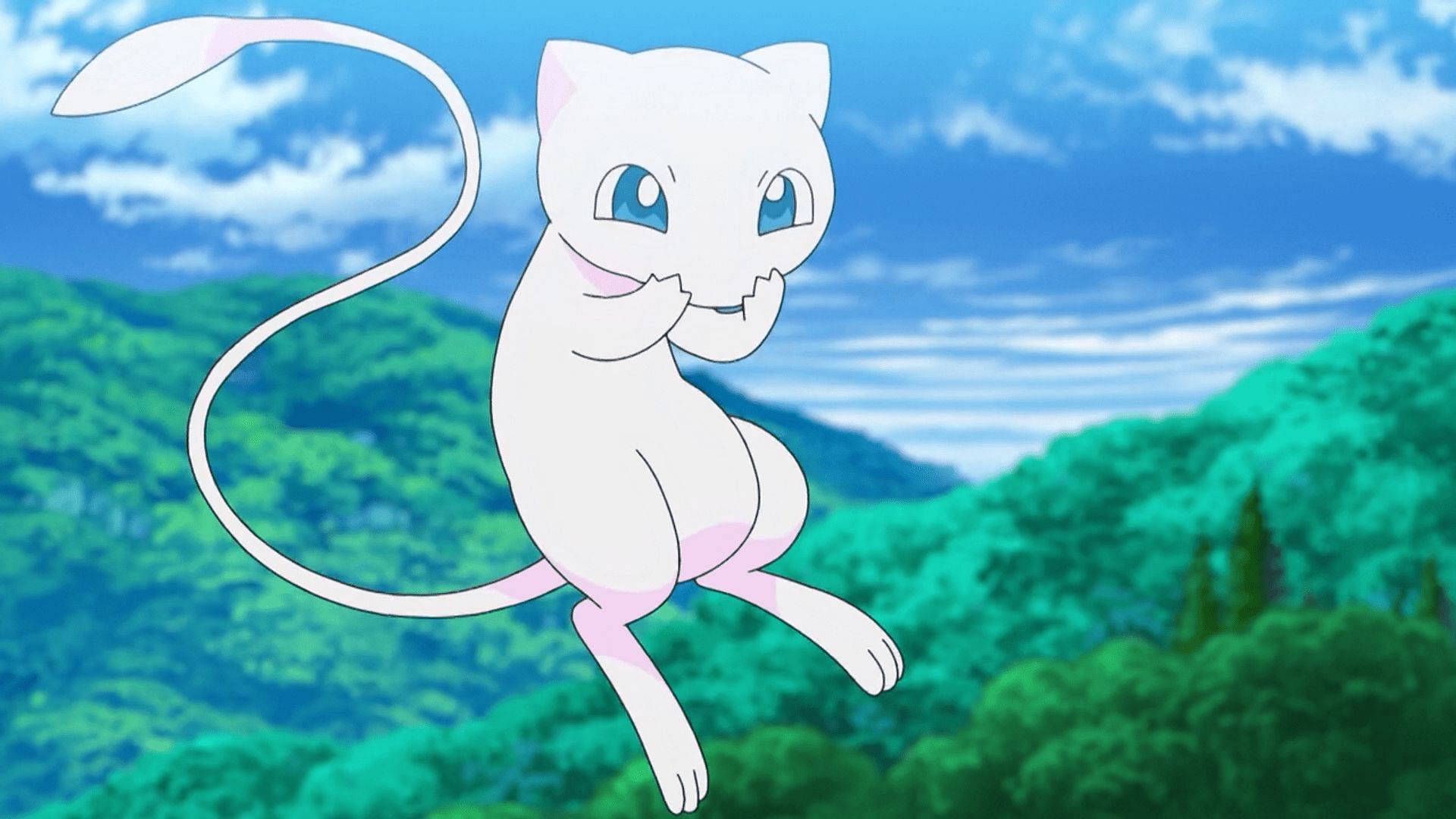 Mew, as it appears in the anime (Image via The Pokemon Company)