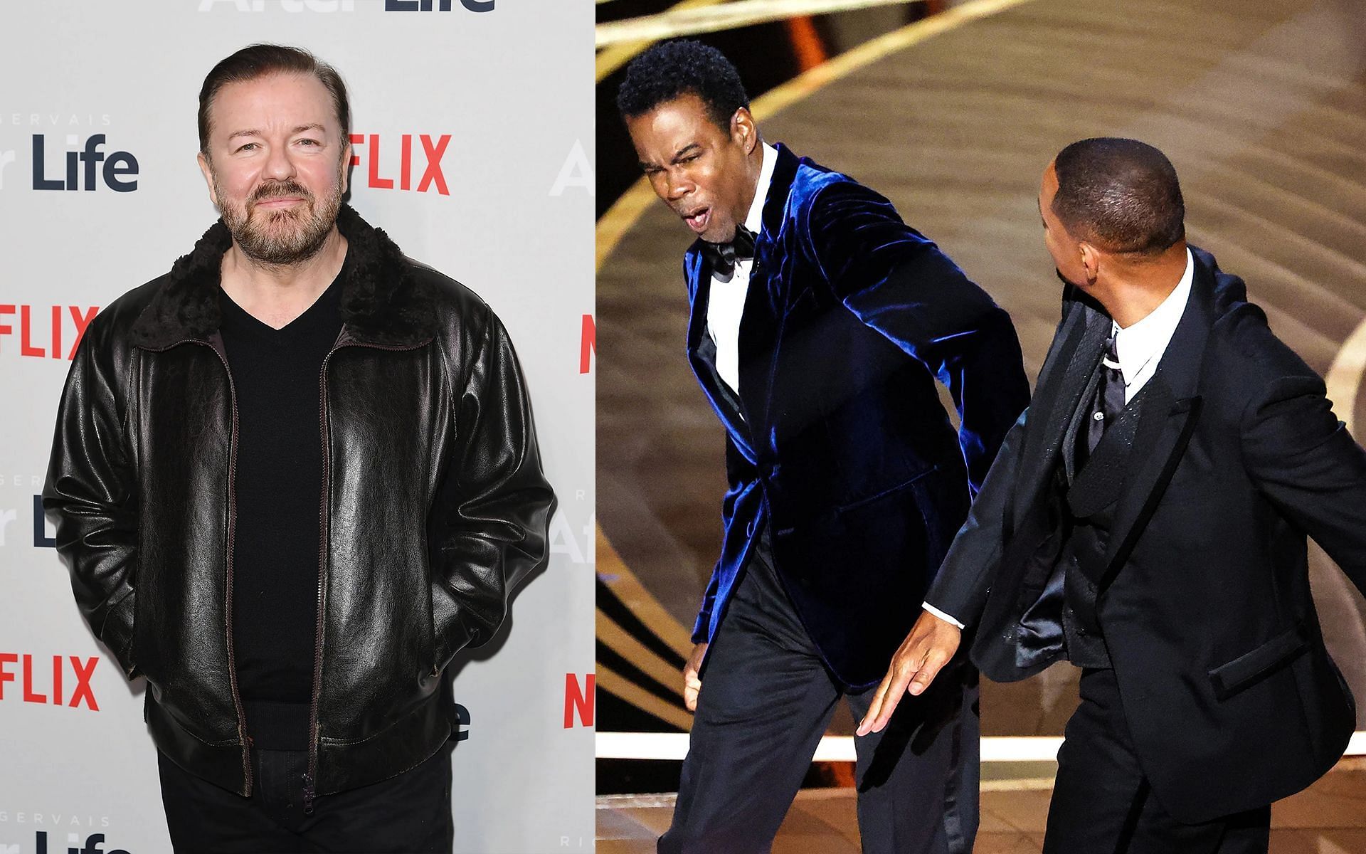 Ricky Gervais has shared his views on Chris Rock&#039;s joke about Will Smith&#039;s wife (Image via Getty Images)