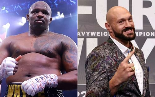 Dillian Whyte (left) and Tyson Fury (right)