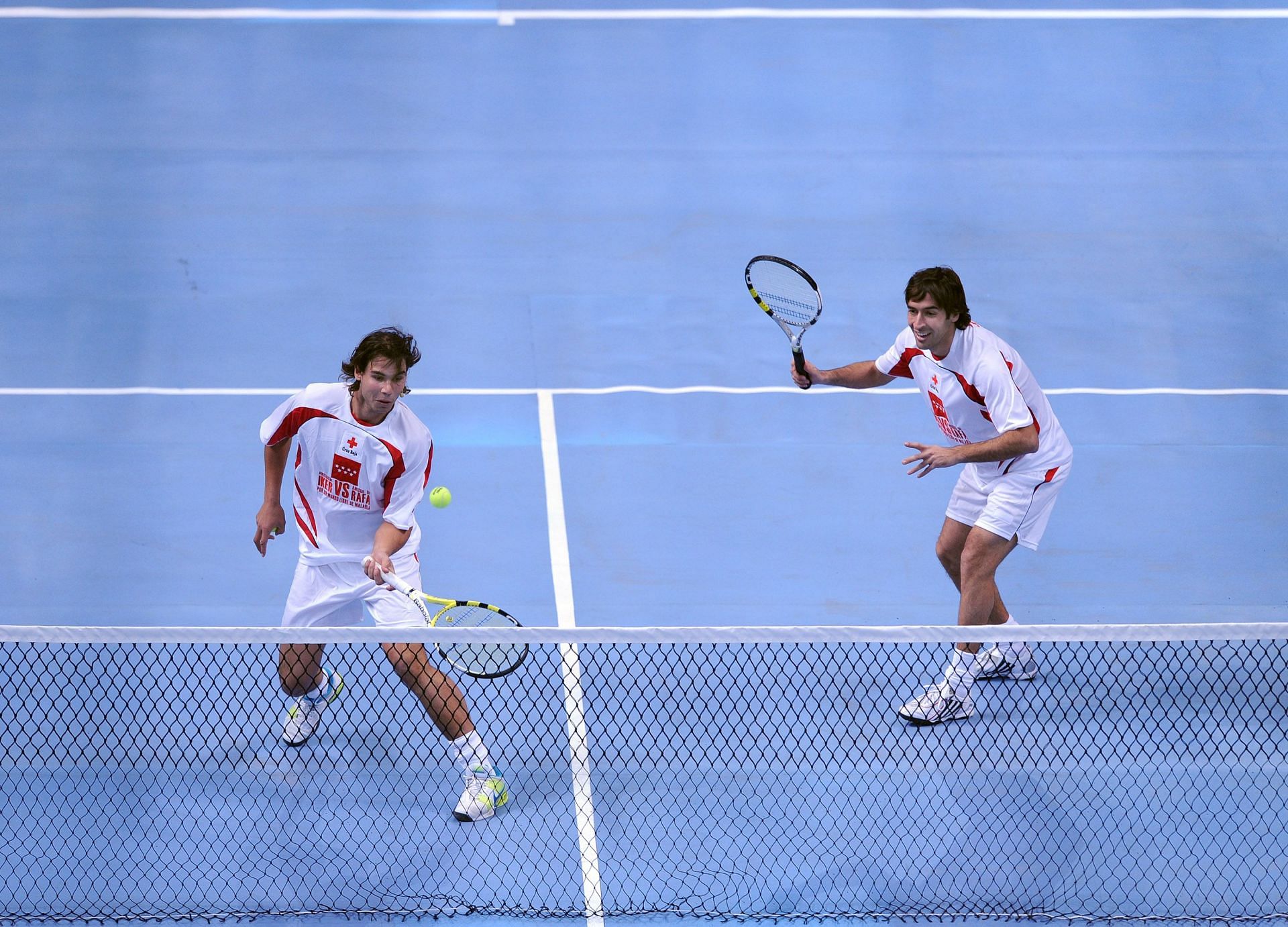 Rafael Nadal and Iker Casillas also competed in a tennis match and kart race alongside their teammates