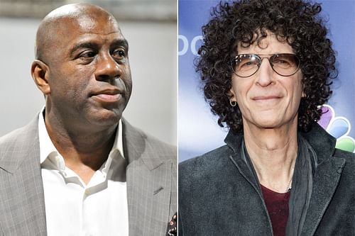 Magic Johnson and Howard Stern. (Photo: Entertainment Weekly)