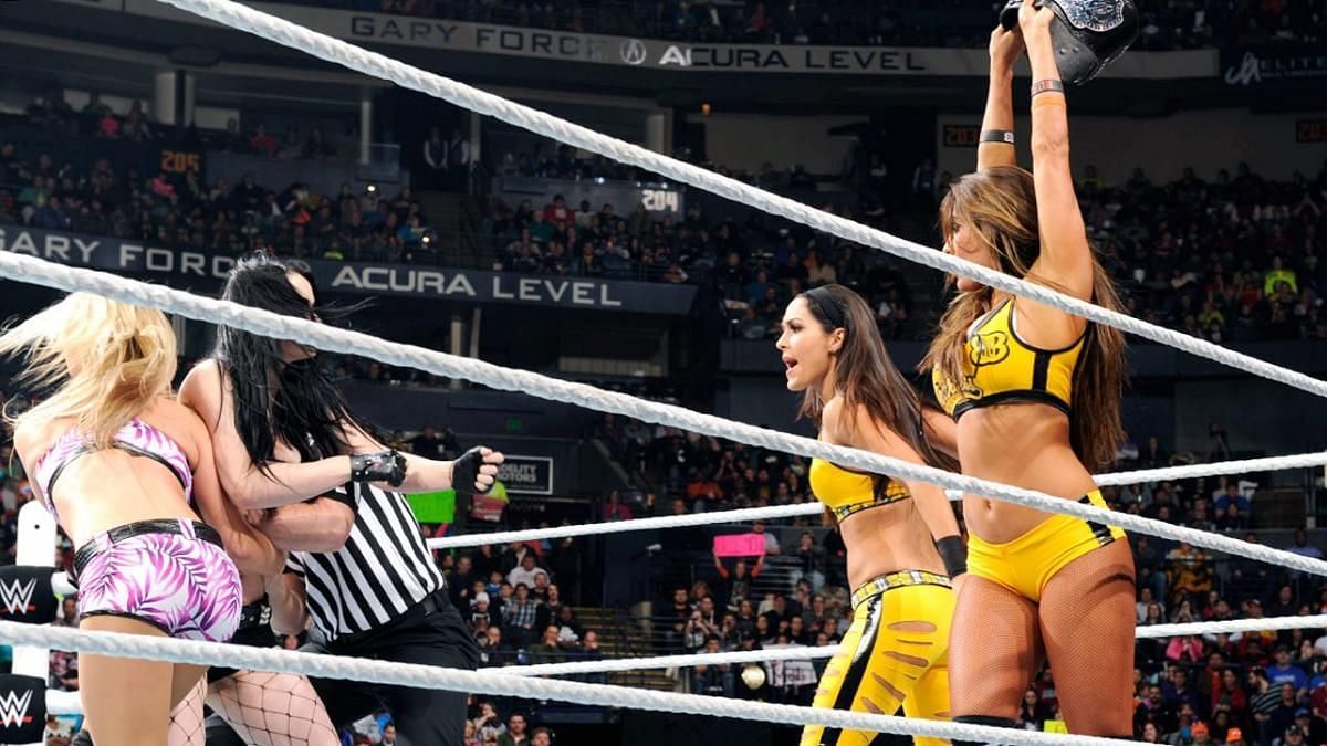 The Bella Twins vs Paige and Emma, the match that started #GiveDivasAChance.
