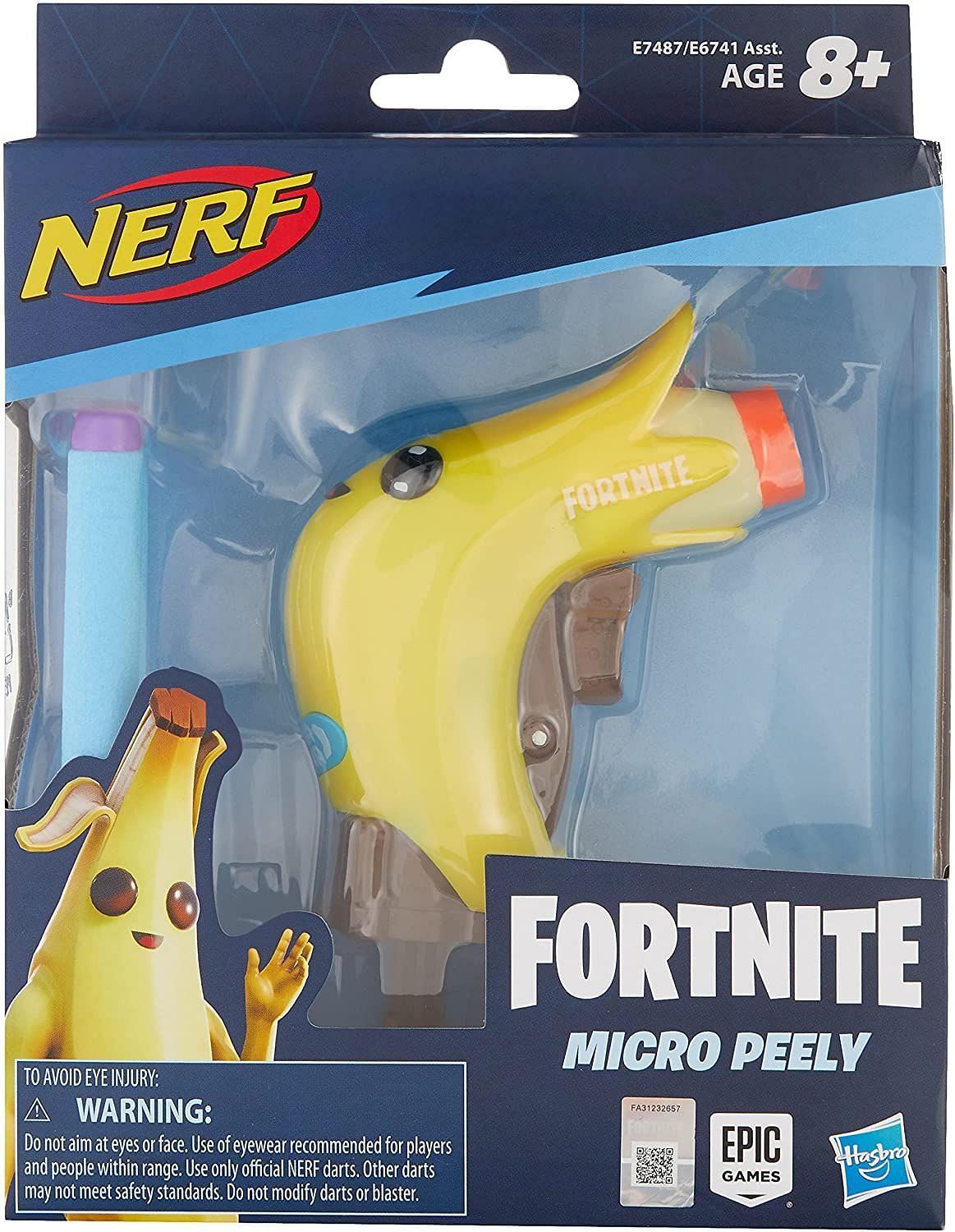 Micro Peely is a fun little blaster to use (Image via Epic Games/Nerf)