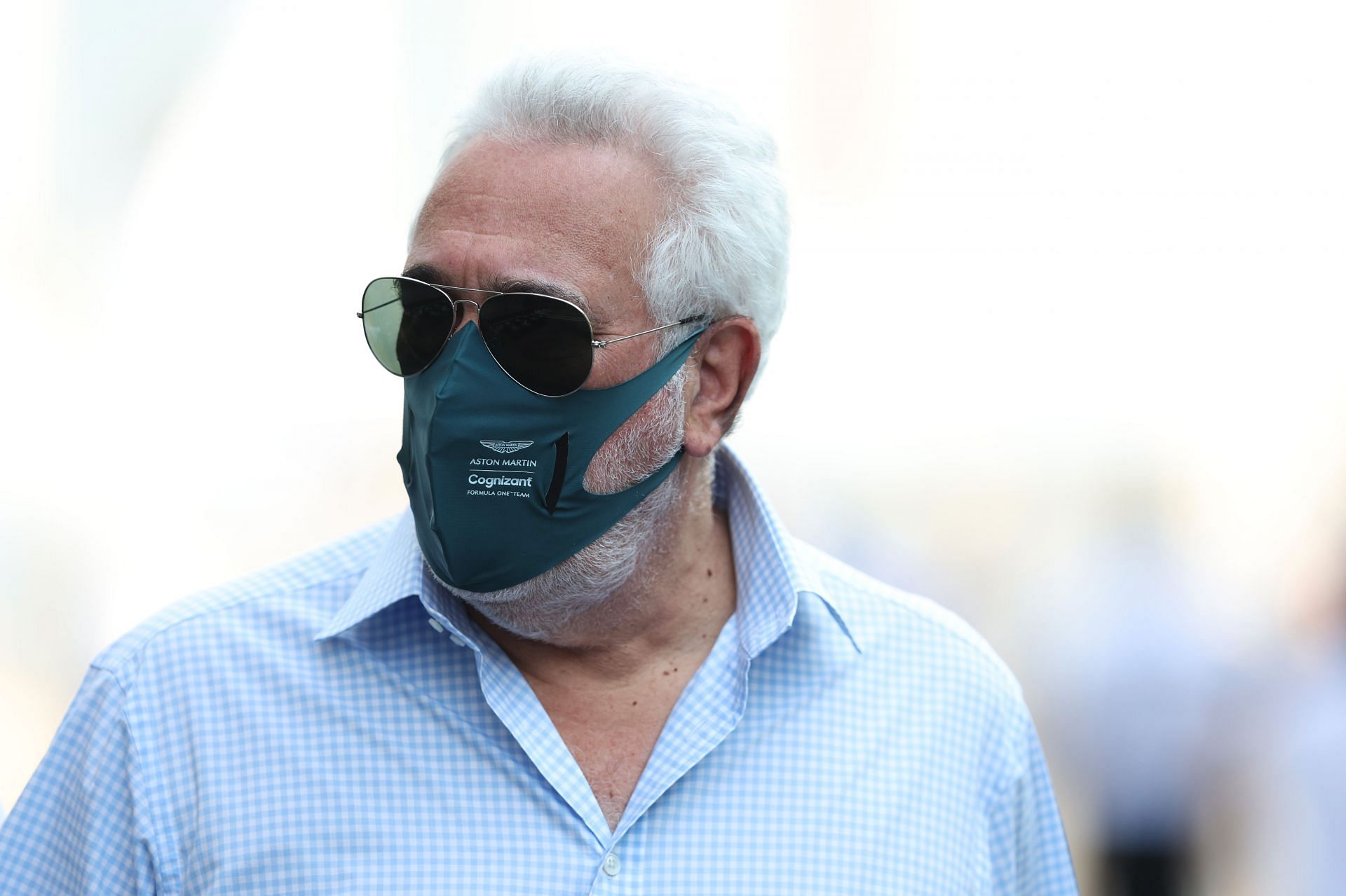 Owner of Aston Martin F1 Team Lawrence Stroll walks in the Paddock during previews ahead of the F1 Grand Prix of Saudi Arabia (Photo by Mark Thompson/Getty Images)