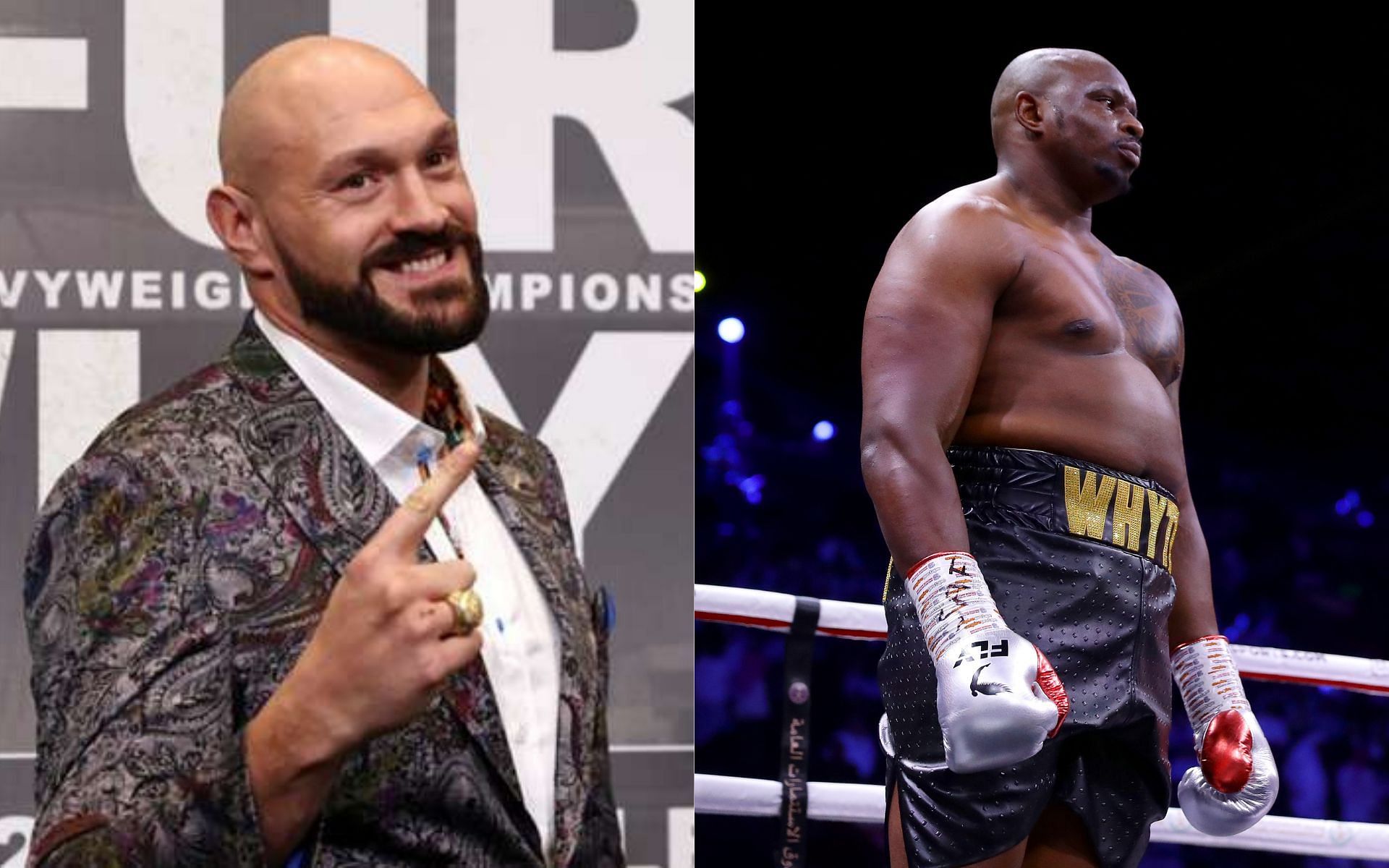 Tyson Fury (left) and Dillian Whyte (right)