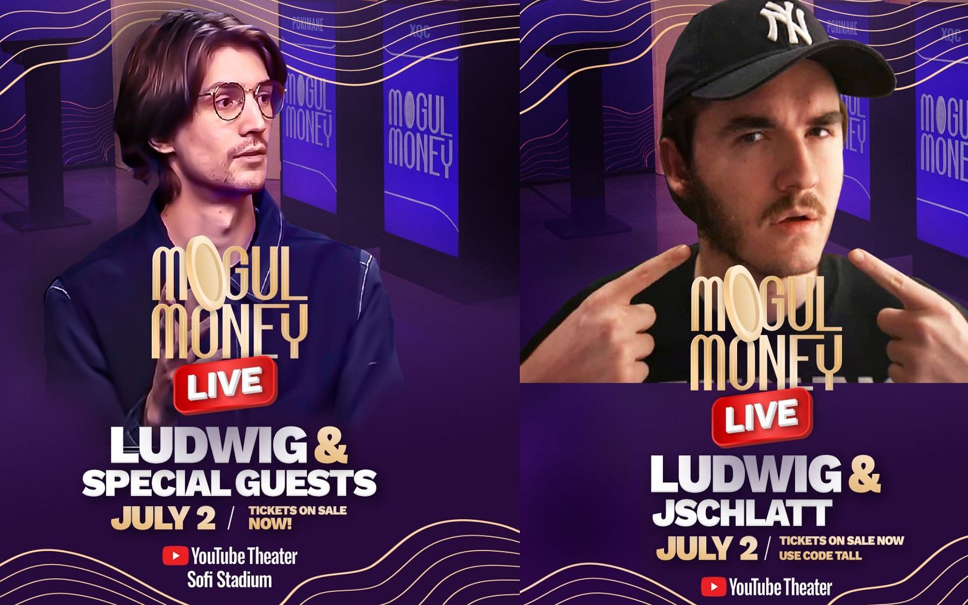 xQc and Jschlatt will be participating in the final episode of Mogul Money on July 2, 2022 (Image via LudwigAhgren/Twitter)