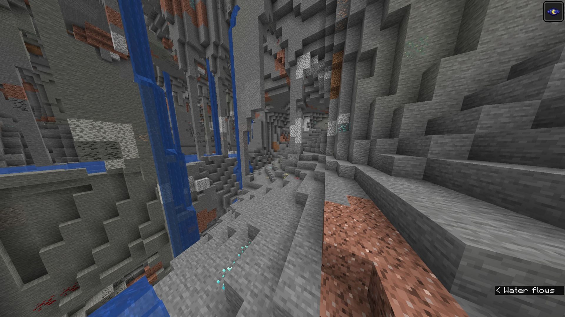 Exploring caves and ravines can lead to diamond ores (Image via Mojang)